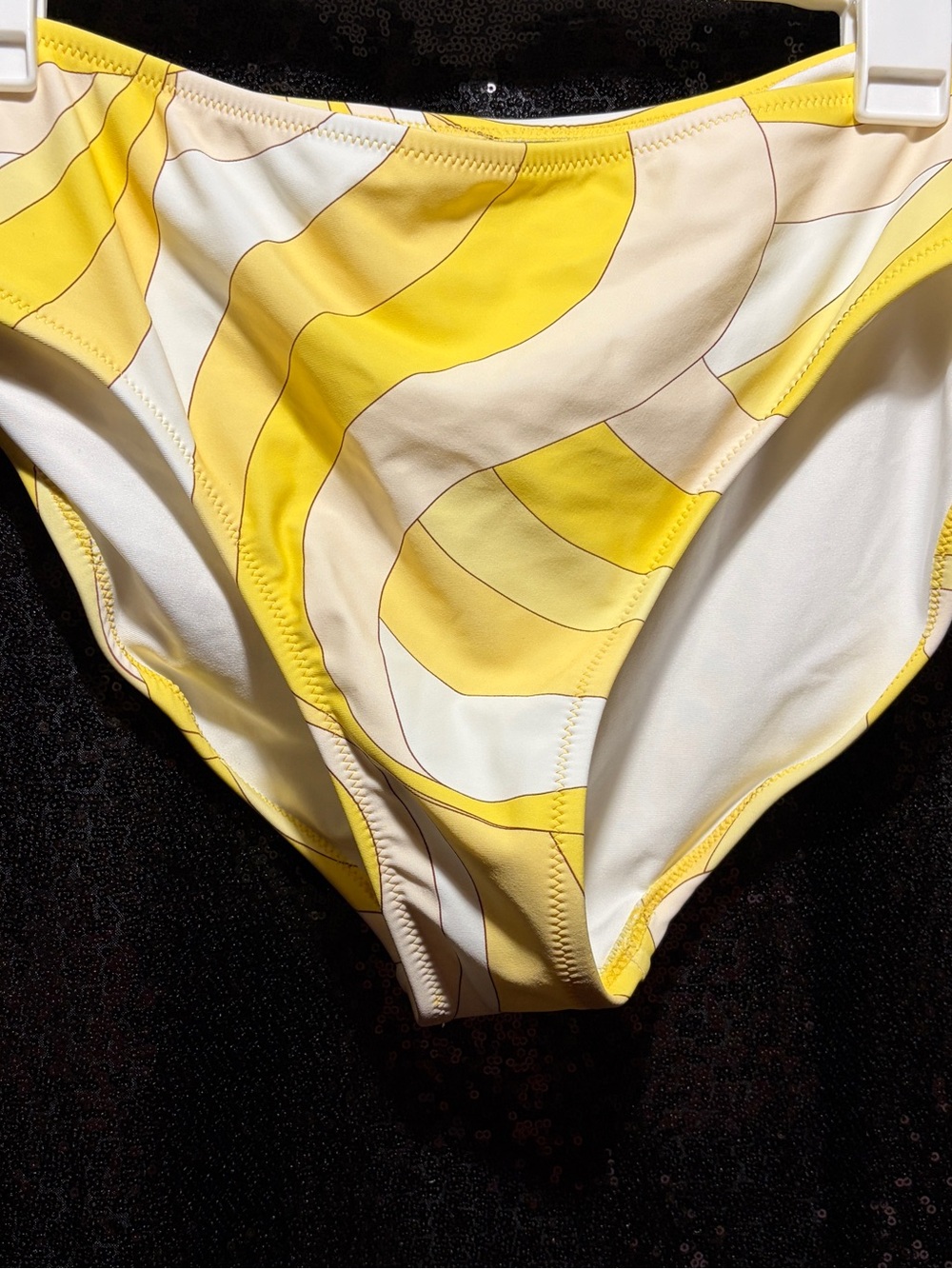 Yellow Wave Print Bikini Bottoms Women’s XL 16